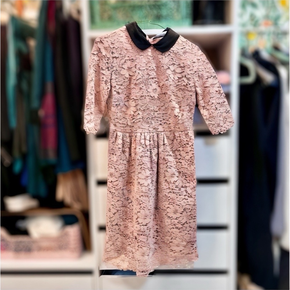 Gorgeous Italian designer Pink Lace Dress